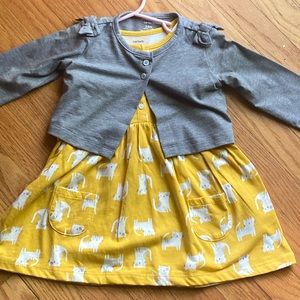 Carter’s 24M two piece cat dress with cardigan